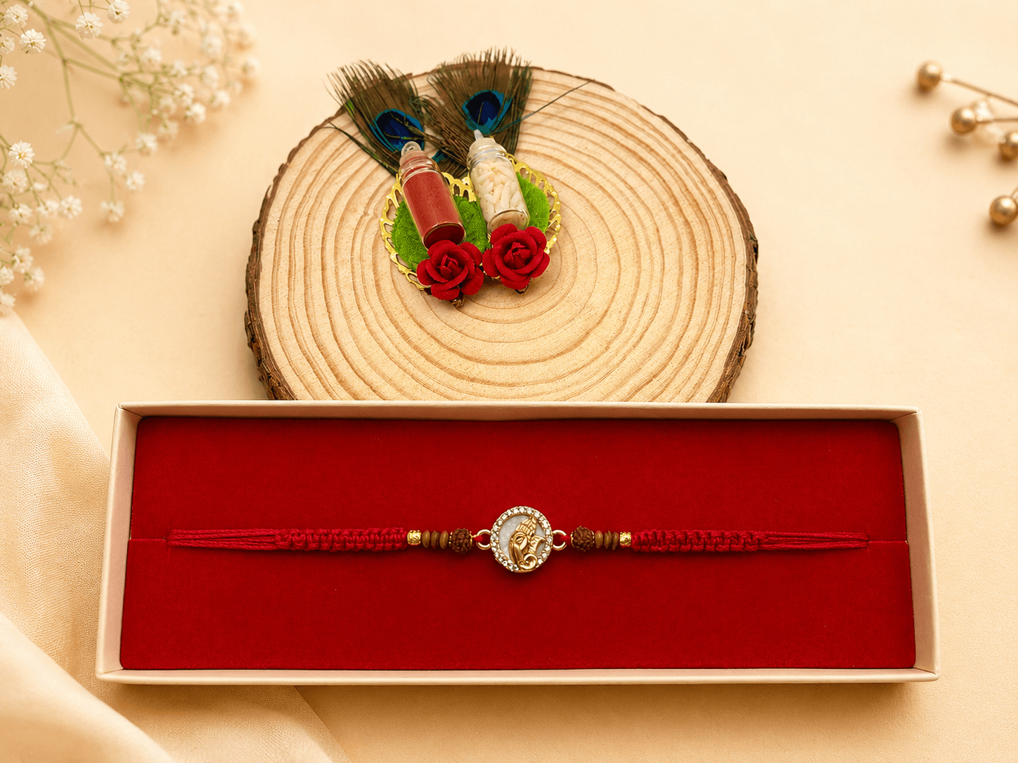Ganesh AD Pendant Rakhi